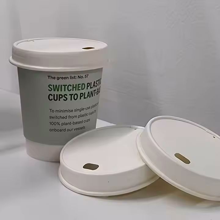 Wholesale Customized Eco-Friendly Biodegradable Disposable PLA PE Coffee Cup Lid Paper Cup Lid for B