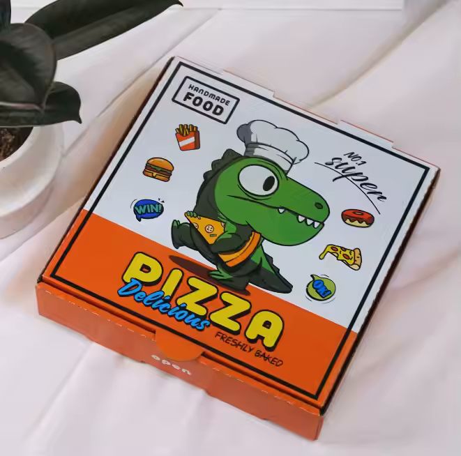 Eco-friendly Disposable Paper Container for Sushi Takeaway Aluminized Pizza and Fried Chicken Bowl K