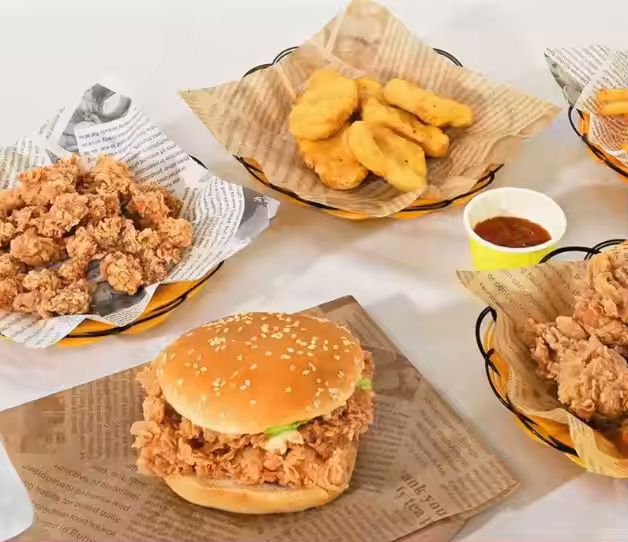 Hot Selling French Fries Burger Bread Paper Greased Paper Burger Wrapping Paper for Food Packaging