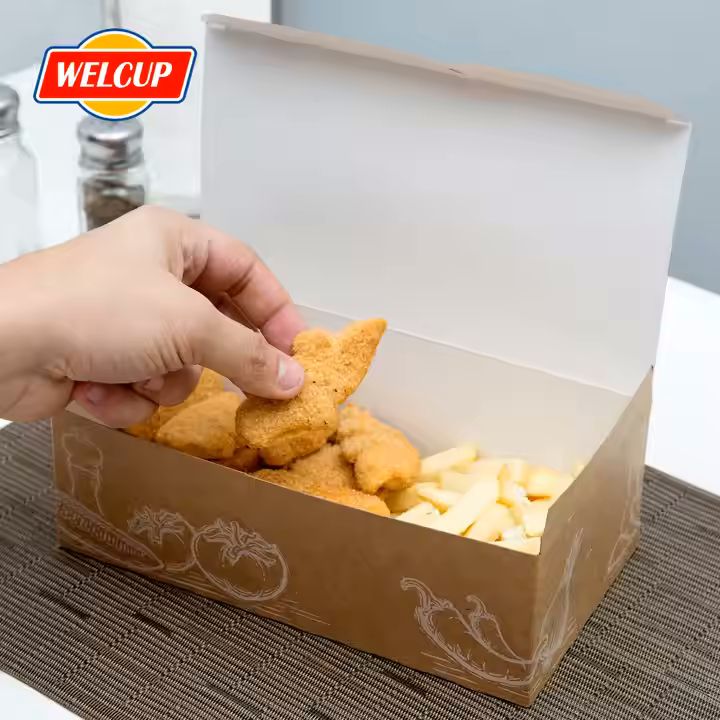 Custom Brown Kraft White Cardboard Hotdog Sandwich Food Hot Dog Packaging Paper Box Hot Dog Paper Tr