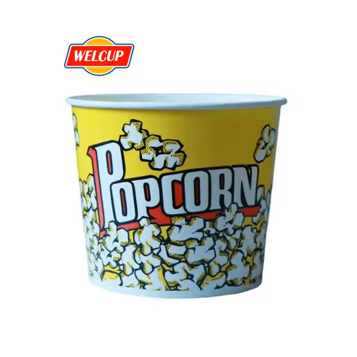 Superior Raw Material Popcorn Cup Custom Disposable Popcorn Cups 85pz Popcorn Cups