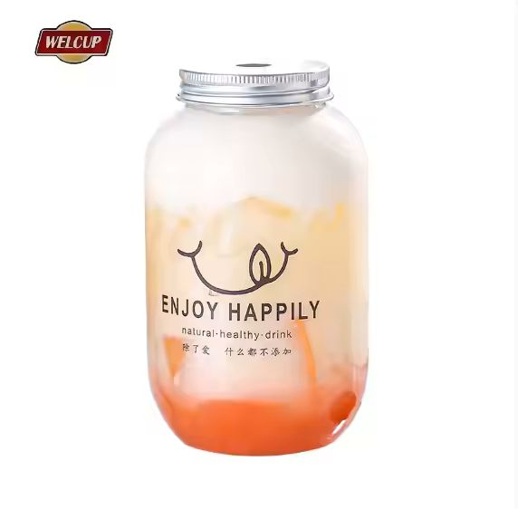 Single Wall Disposable Commercial Plastic Cup Lid for Milk Tea Coffee Customizable Logo Printing for