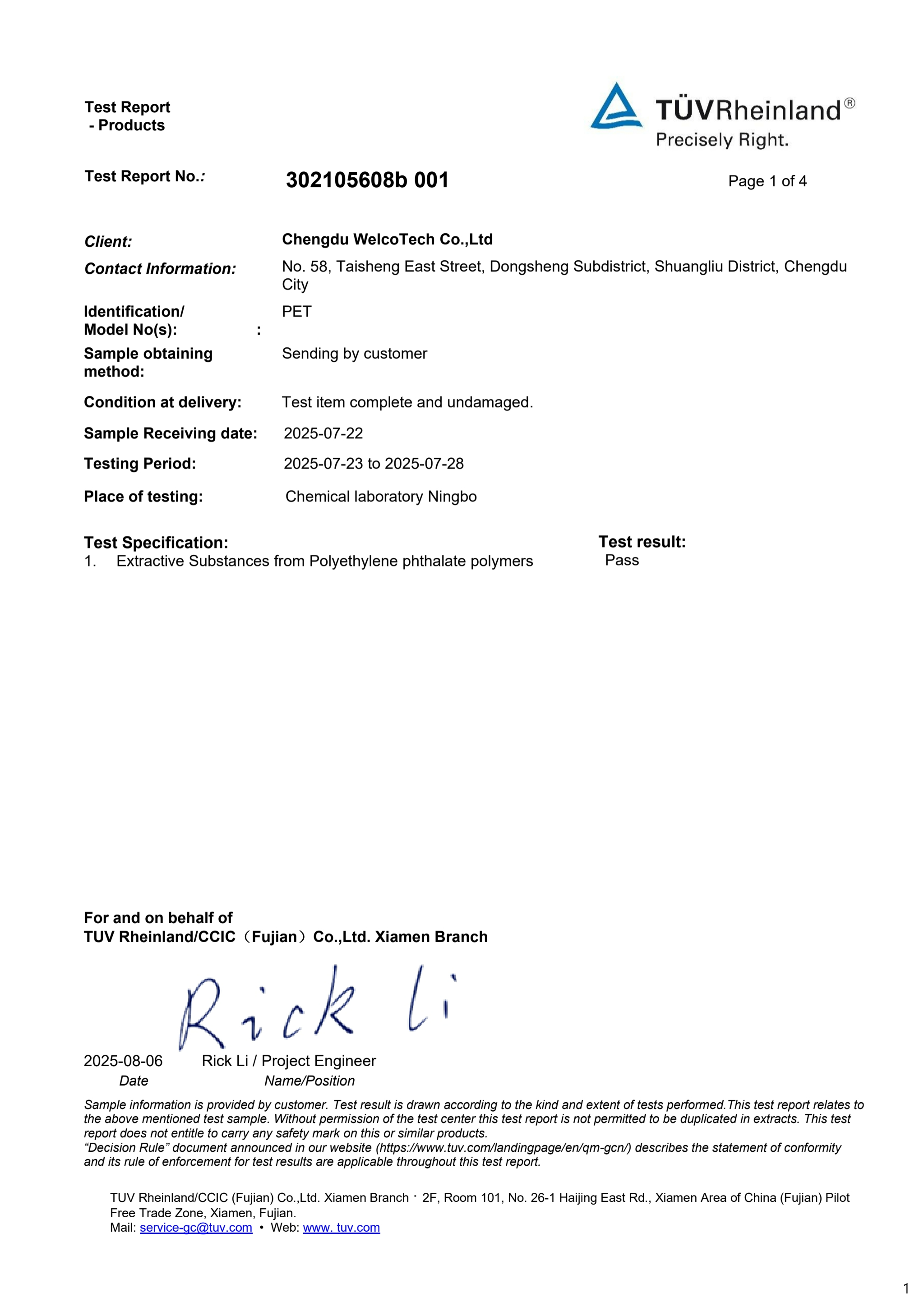 Test Reprot 302105608b 001