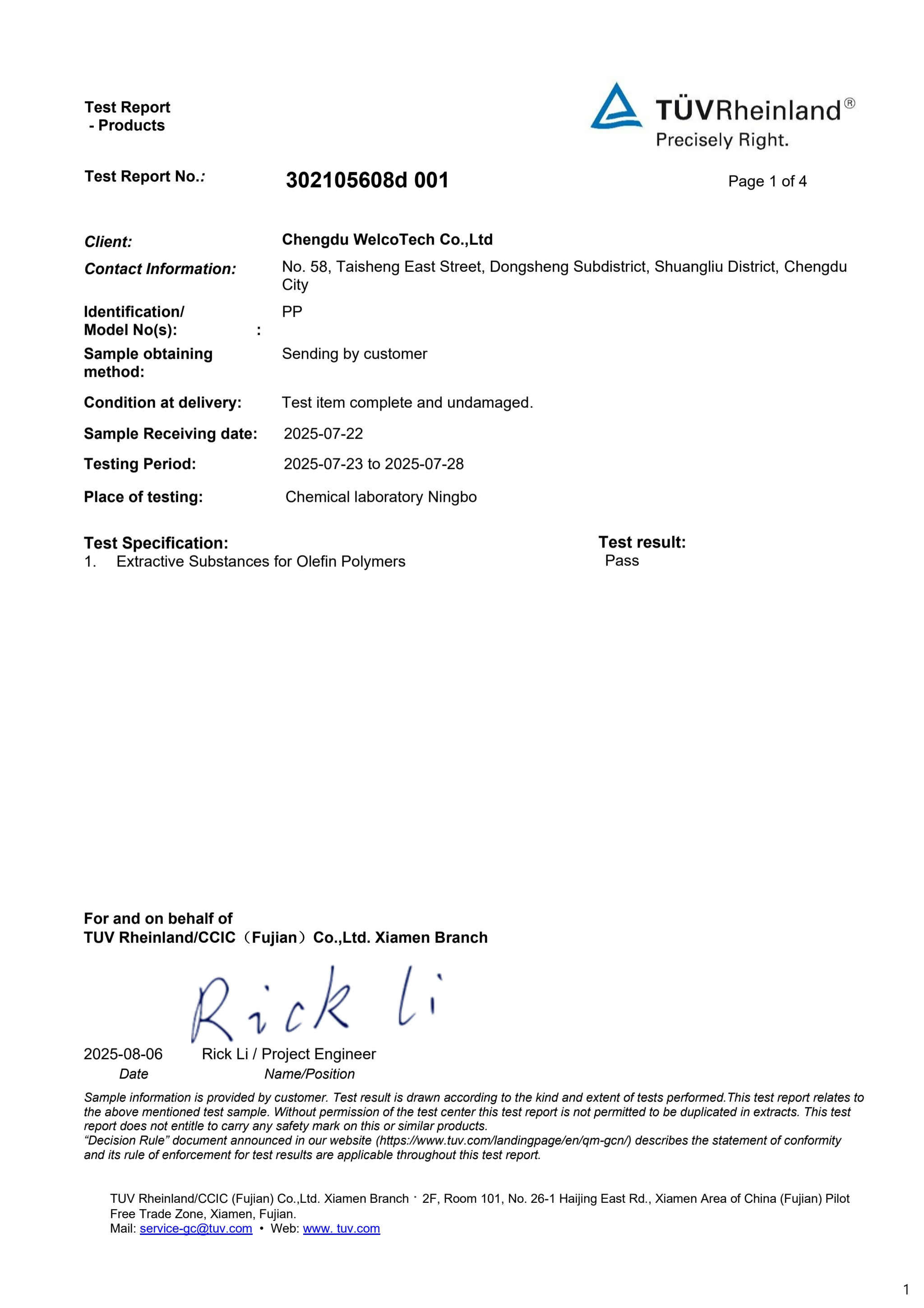 Test Reprot 302105608d 001